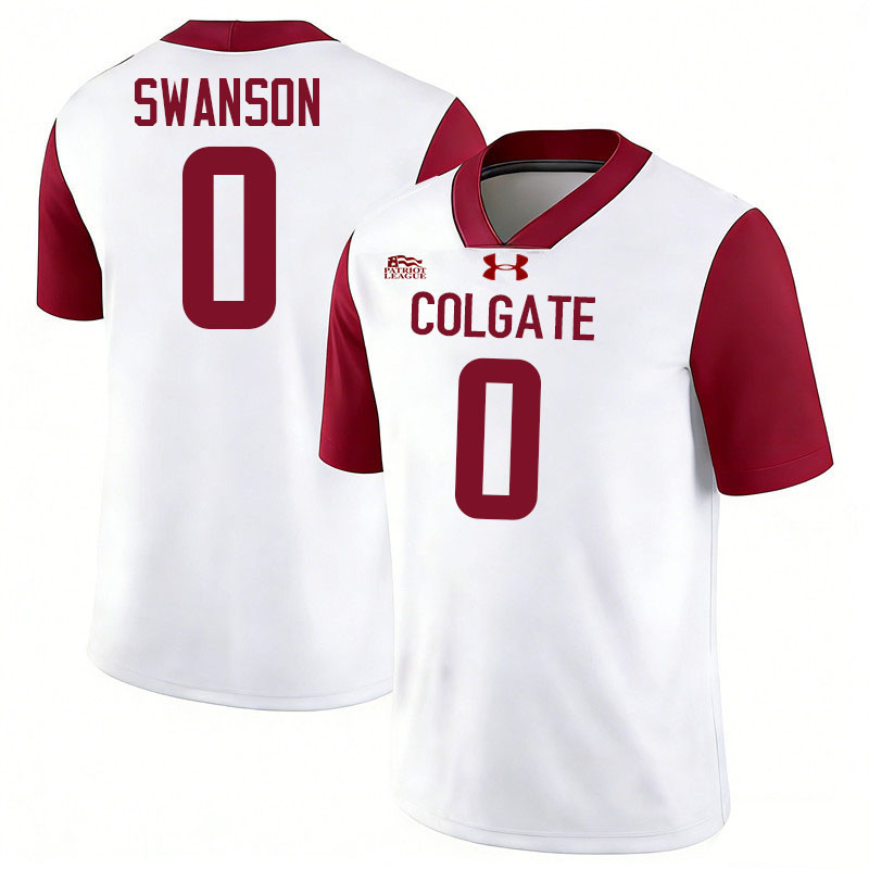 Colgate Raiders #0 Reed Swanson College Football Jerseys,Uniforms-White